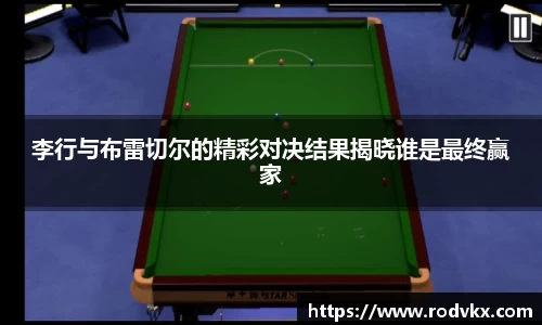 李行与布雷切尔的精彩对决结果揭晓谁是最终赢家